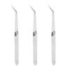 3pcs Nail Shaping Tweezers Dual Sided Stainless Steel Professional Nail Art Tool for Gel Tips Sculpture Nail Care Beauty Salon Home Use view 4