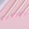 DECORNIJIA 300pcs Double-Headed Cotton Buds Multipurpose Makeup Tool with Paper Stick Soft Pure Cotton Tips for Ear Cleaning Wound Care and Crafts for Home and Travel Pink view 2