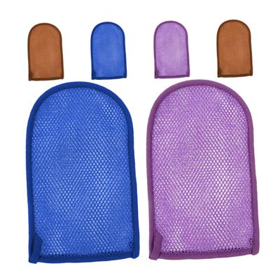 HAMPPLIES 6pcs Thickened Bathing Gloves Shower Mitts Exfoliating Scrubbing Mitts for Skin Cleansing Soft Material Gentle All Skin Types with Vibrant Colors for Home Spa and Hotel Use