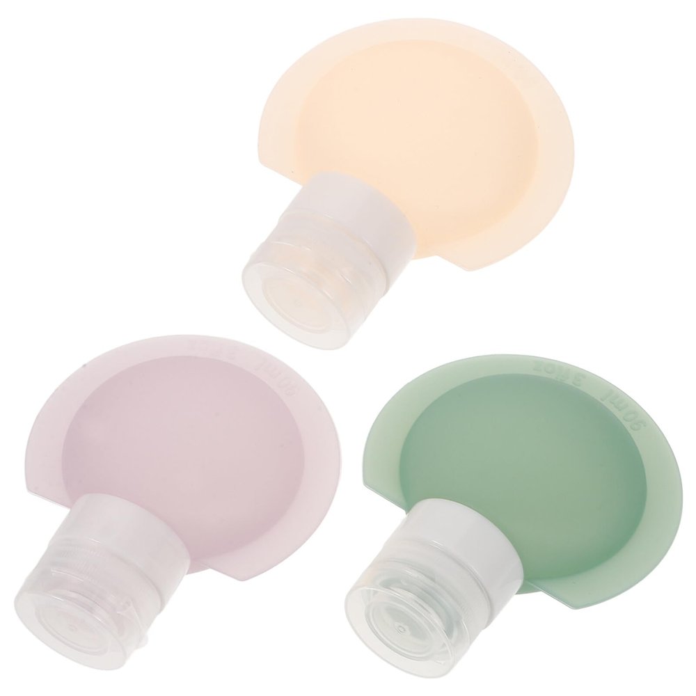ARTSEWPLY 3Pcs Refillable Silicone Travel Bottles Leakproof Squeezable Toiletry Containers for Shampoo Lotion Shower Gel Flexible Travel Essentials