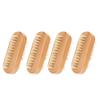 HAMPPLIES 4Pcs Double-sided Wooden Nail Brush with Natural Flexible Bristles for Manicure and Nail Cleaning Sturdy Smooth Handle Portable Hand Scrub Brush for Fingernail and Random Color view 1