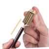 OSOLADY Golden Eyebrow Pencil Sharpener with Shaving Collection Compartment Makeup Eyeliner Sharpener for Small Cosmetic Pencils Compact and Lightweight Accessory view 3
