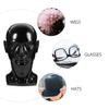 HAMPPLIES Professional Male Mannequin Head Model Bright Black for Wig Hat Glasses Display Salon Practice and Travel Hair Styling Tool view 2