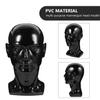 HAMPPLIES Professional Male Mannequin Head Model Bright Black for Wig Hat Glasses Display Salon Practice and Travel Hair Styling Tool view 3