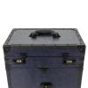 BYOIPLOI Rolling Makeup Train Case with Drawer, Lockable Makeup Train Trolley, Stylist Storage Trolley with Hair Dryer Holder for Barbershops Beauty Salons (Blue) view 4