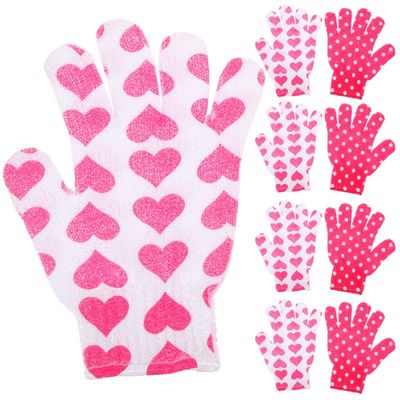 SAFIGLE 10 pcs Exfoliating Bath Mitts for Shower Nylon Body Washing Gloves with Gentle Skin-friendly Exfoliation for Women Dead Skin Removal and Invigorating Shower Experience