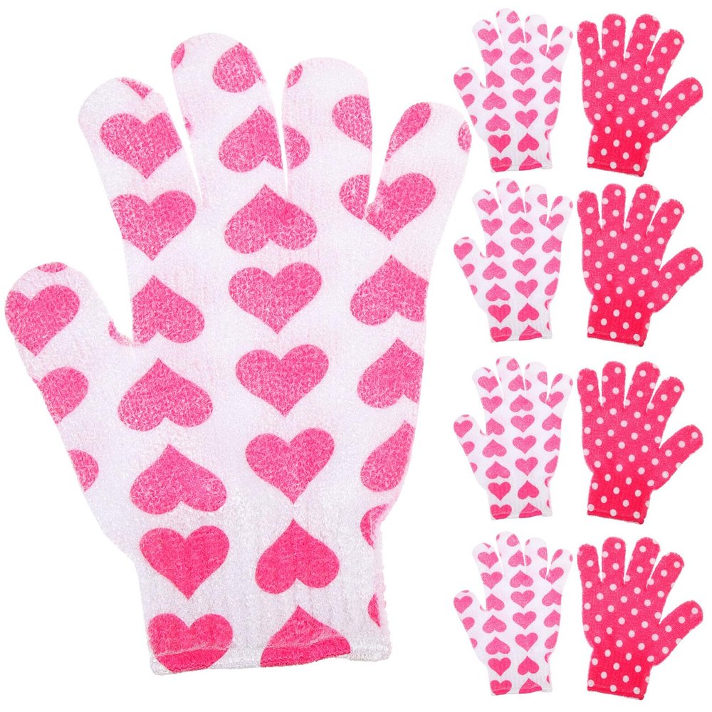 SAFIGLE 10 pcs Exfoliating Bath Mitts for Shower Nylon Body Washing Gloves with Gentle Skin-friendly Exfoliation for Women Dead Skin Removal and Invigorating Shower Experience
