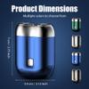 Electric Mini Portable Razor, 2026 New 2 in 1 Model Mini Dual-Head Electric Shaver, Rechargeable Waterproof Compact Electric Shaver for Men (Green) view 2