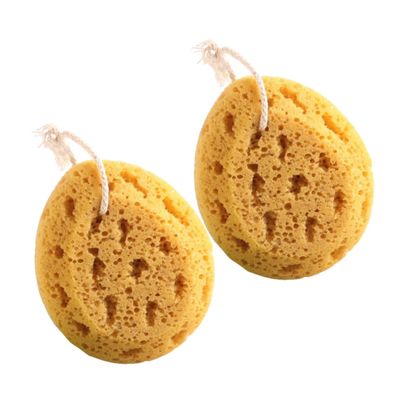 ARTSEWPLY 2pcs Honeycomb Bath Sponge Back Scrubber for Adults Thickened Body Cleaning Shower Sponge with Rich Portable Quick-Drying Design for Gentle Exfoliating and Skin Protection