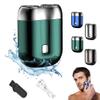 2026 New Upgrade Pocket Shaver USB Mini Shavers for Men, Rechargeable Electric Mini Portable Razor, Washable Double Head Razor, Waterproof Compact Electric Shaver for Home, Car, Travel (Green) view 1