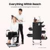 6 Tiers Salon Trolley, Salon Spa Trolley with Handle and 360 Swivel Rollers, Multi-Purpose Tool Cart with 5 Drawers and 2 Side Trays Mobile Storage Station Hairstylist Cart with Wheels for Beauty Spa view 2
