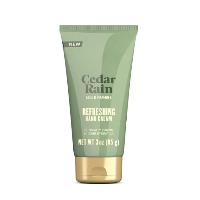 NEW Cedar Rain Refreshing Hand Cream, Everyday Hand Cream with Aloe Vera to Refresh Skin and Vitamin E to Help Soothe the Skin, Comforting Cedar Rain Scent, 3 oz