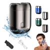 2026 New Upgrade Pocket Shaver USB Mini Shavers for Men, Rechargeable Electric Mini Portable Razor, Washable Double Head Razor, Waterproof Compact Electric Shaver for Home, Car, Travel (Grey) view 1