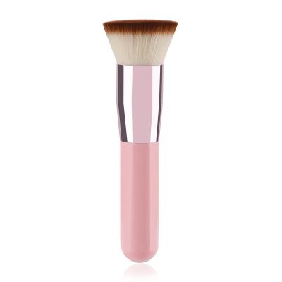 2. Dense Makeup Brush With Aluminum Ferrule Streak-Free Application For Sensitive Skin Non-Shedding Fibers Compact Design Seamless Blending Liquid Powder Brush