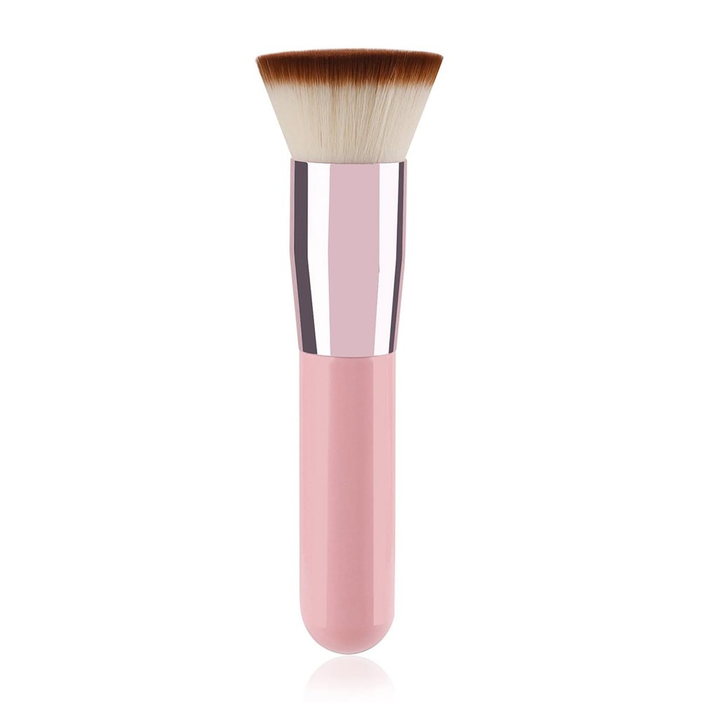 2. Dense Makeup Brush With Aluminum Ferrule Streak-Free Application For Sensitive Skin Non-Shedding Fibers Compact Design Seamless Blending Liquid Powder Brush