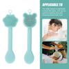 OSALADI 2 pcs Double-end Silicone Facial Cleansing Brush and Mask Applicator Soft Skin Scrubber for Face Washing and Mask Application Portable Lightweight Design for Women and Men Cute view 3