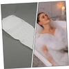 STAHAD Bath Pillow for Bathtub and Spa with Elastic Back Support Breathable Mesh Cushion for Neck and Head Rest Easy to Install Home Shower Accessory in White view 4