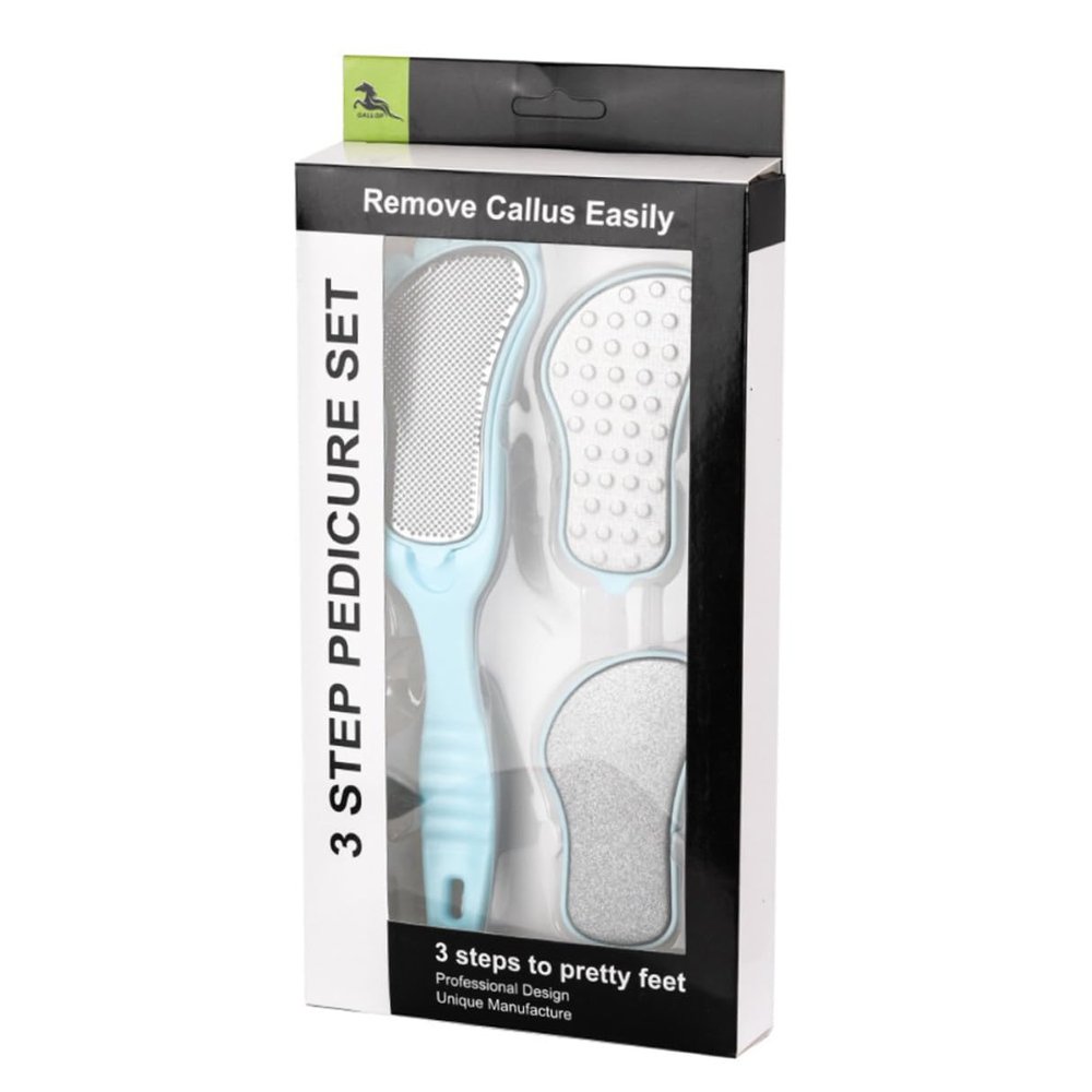 Alipis Sky-Blue Foot Callus Remover Manual Pedicure Rasp Exfoliator for Hard Cracked Skin Softening Feet Care Tool for Men Women Elders Easy One-Hand Use