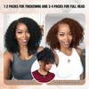 4Pcs Afro Kinky Curly Clip in Hair Extensions Real Human Hair, 16 Inch 70g Natural Black, Lace Invisible Seamless & Thicken, 4B 4C Remy Clip Ins for Women view 2