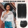 4Pcs Afro Kinky Curly Clip in Hair Extensions Real Human Hair, 16 Inch 70g Natural Black, Lace Invisible Seamless & Thicken, 4B 4C Remy Clip Ins for Women view 4