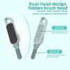 2 in 1 Toe Cleaning Brush & Foot File Callus Remover, Silicone Toe Gap Cleaning Brush & Pumice Stone Callus Remover, Soft Bristles for Dead Skin Removal, Waterproof Design for Bathroom Shower (All) view 2