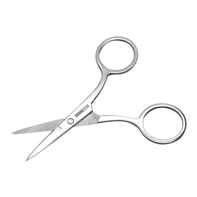 Professional Stainless Steel Grooming Scissors, Small Precision Beauty Trimming Shears for Makeup, Cosmetics, Facial Hair