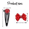 20 Pcs Ladybug Hair Clips Set with 2 Double Bows for Women - Red Ladybug Snap Barrettes, Non-Slip Hair Accessories Combo view 2