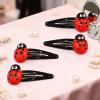 20 Pcs Ladybug Hair Clips Set with 2 Double Bows for Women - Red Ladybug Snap Barrettes, Non-Slip Hair Accessories Combo view 3
