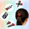20 Pcs Ladybug Hair Clips Set with 2 Double Bows for Women - Red Ladybug Snap Barrettes, Non-Slip Hair Accessories Combo view 4