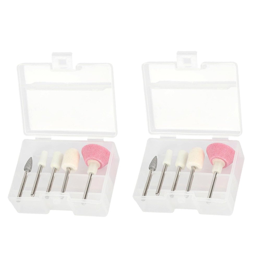 10 Pcs Nail File Replacement Head Refills Set, Nail Drill Bits for Finishing Salon Electronic Manicure, Nail Manicure Pedicure Tools