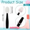 50 Pcs Eyeshadow Applicators, Double-Side Disposable Sponge Tip Cosmetic Brushes Mini Eye Shadow Applicator Sticks, 1.9 Inch Reusable Short Handle Portable Travel Makeup Tools for Eye Shadow, Cream view 3