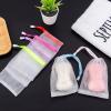 NinthAvenue Basics 5 Pcs Hanging Nylon Soap Mesh Bag Mesh Cleaning Bath Soap Net Bathe Cleaning Gloves Fashion Design (Random Color) view 3