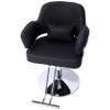 GOWE Salon Styling Chair for Hair Stylist Wide Seat, Hair Salon Chair Heavy Duty, Beauty Spa Cosmetology Shampoo Hairdressing Eq,Black,Round Base view 1