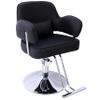 GOWE Salon Styling Chair for Hair Stylist Wide Seat, Hair Salon Chair Heavy Duty, Beauty Spa Cosmetology Shampoo Hairdressing Eq,Black,Round Base view 2