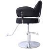 GOWE Salon Styling Chair for Hair Stylist Wide Seat, Hair Salon Chair Heavy Duty, Beauty Spa Cosmetology Shampoo Hairdressing Eq,Black,Round Base view 4