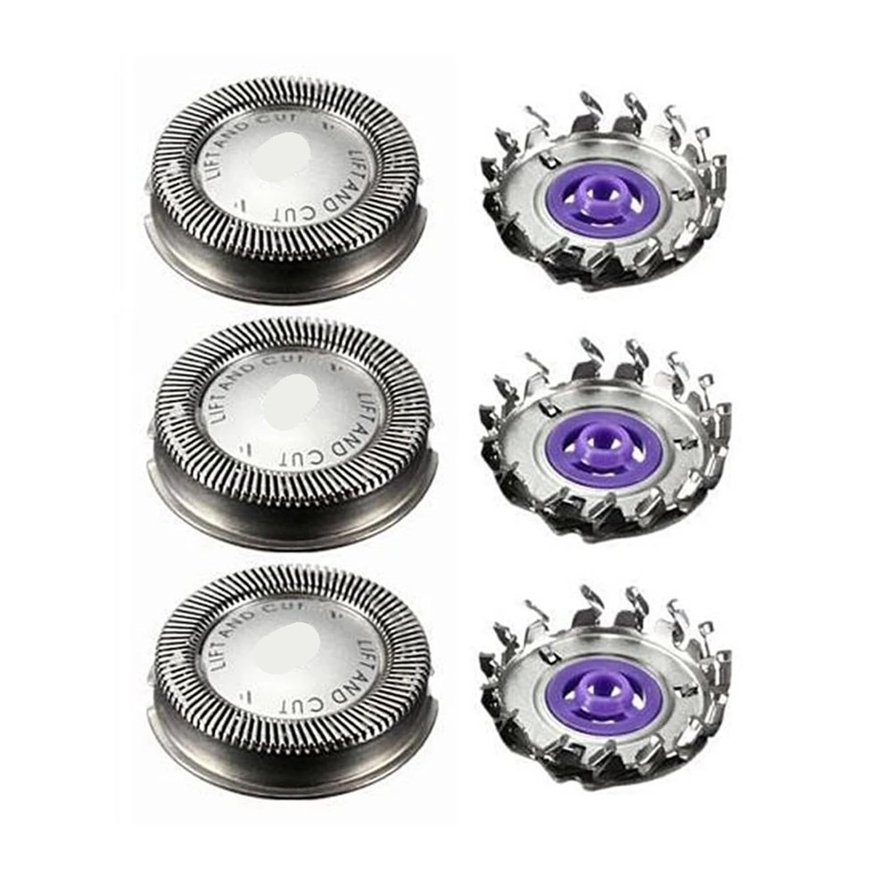 3 Pcs Replacement Shaver Head Razor Blade,Compatible For Philips Norelco HQ3 HQ4 HQ55 HQ56 HQ5812 HQ6874 HQ6868 HQ6900
