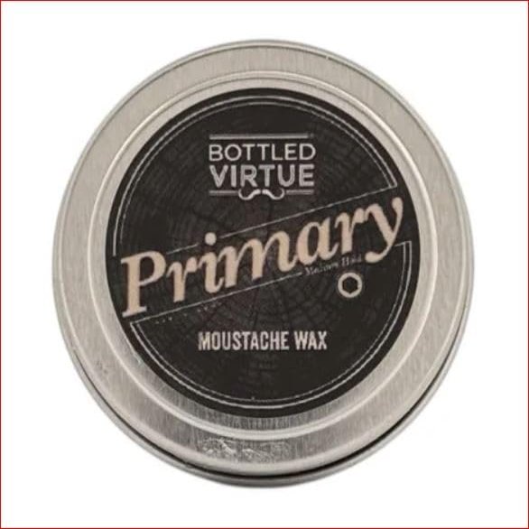 Bottled Virtue Primary Daily Hold Moustache Wax, Medium Hold, Handmade, Natural Ingredients, 1 ounce can