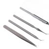 4PCS Eyelash Extension Tweezers Mirror Set, Stainless Steel Eyelash Extension Tool Kit, Universal Rotatable Anti Slip Handle with Detachable Mirror for Eyelash Artists, Professiona (Silver) view 3