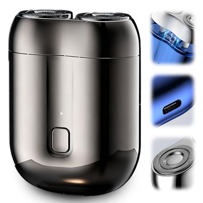 2026 New Upgrade Pocket Shaver, Rechargeable Waterproof Gradientis Color Mini Electric Shavers for Men, Mini Portable Electric Shaver, Upgrade Pocket Shaver Razors Men (Gray)