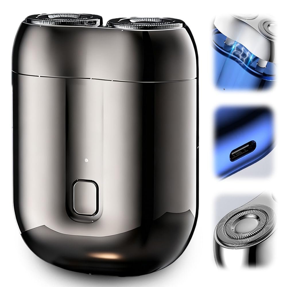 2026 New Upgrade Pocket Shaver, Rechargeable Waterproof Gradientis Color Mini Electric Shavers for Men, Mini Portable Electric Shaver, Upgrade Pocket Shaver Razors Men (Gray)