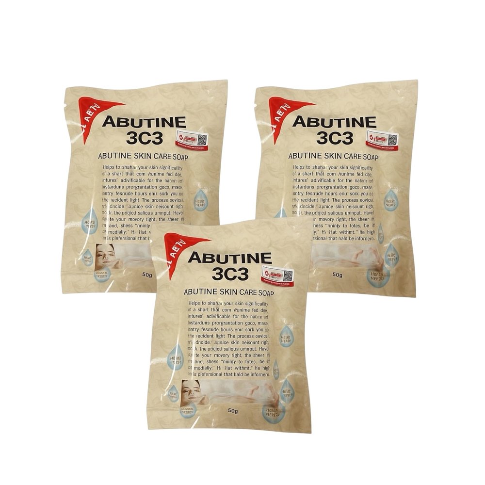 ABUTINE 3C3 Beauty Soap  Face & Body Cleansing Bar with Alpha Arbutin, Niacinamide & Hyaluronic - 80g (3)