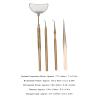 4PCS Eyelash Extension Tweezers Mirror Set, Stainless Steel Eyelash Extension Tool Kit, Universal Rotatable Anti Slip Handle with Detachable Mirror for Eyelash Artists, Professiona (Gold) view 3