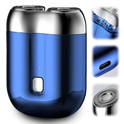 2026 New Upgrade Pocket Shaver, Rechargeable Waterproof Gradientis Color Mini Electric Shavers for Men, Mini Portable Electric Shaver, Upgrade Pocket Shaver Razors Men (Blue)