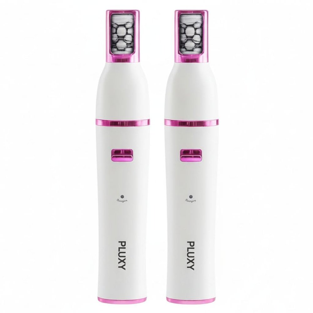 Pluxy Facial, Precision tweezing Head, Rechargeable & Cordless, Compact and Travel-Friendly, Soft Finish Styling, One-Touch Operation (Pack 2 Uds)