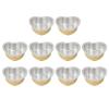 Pilipane Wax Melting Bowl Heart Shape Aluminum Foil Wax Bean Bowl Large Golden 10pcs for Facial Underarm Hair Removal Reusable Durable view 1
