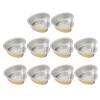 Pilipane Wax Melting Bowl Heart Shape Aluminum Foil Wax Bean Bowl Large Golden 10pcs for Facial Underarm Hair Removal Reusable Durable view 2
