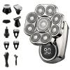 9D Floating Electric Shavers For Men Bald Head IPX7 Waterproof Electric Razor Wet/Dry Shaving With Grooming Kit With LED Display(A set of silver) view 1