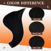 Full Shine Clip in Human Hair Extensions 12 inch 60g 3Pcs Hair Extension Clip ins Jet Black Remy Hair Clip ins for Women Soft Weft Ease of Use view 4