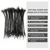 100% Real Human Hair 0.4cm Width 8 Inch Loc extensions Human Hair with Curly Ends 30 Strands per pack Full Handmade Dreadlock Extensions Can be dyed and bleached for Men Women Kids view 4