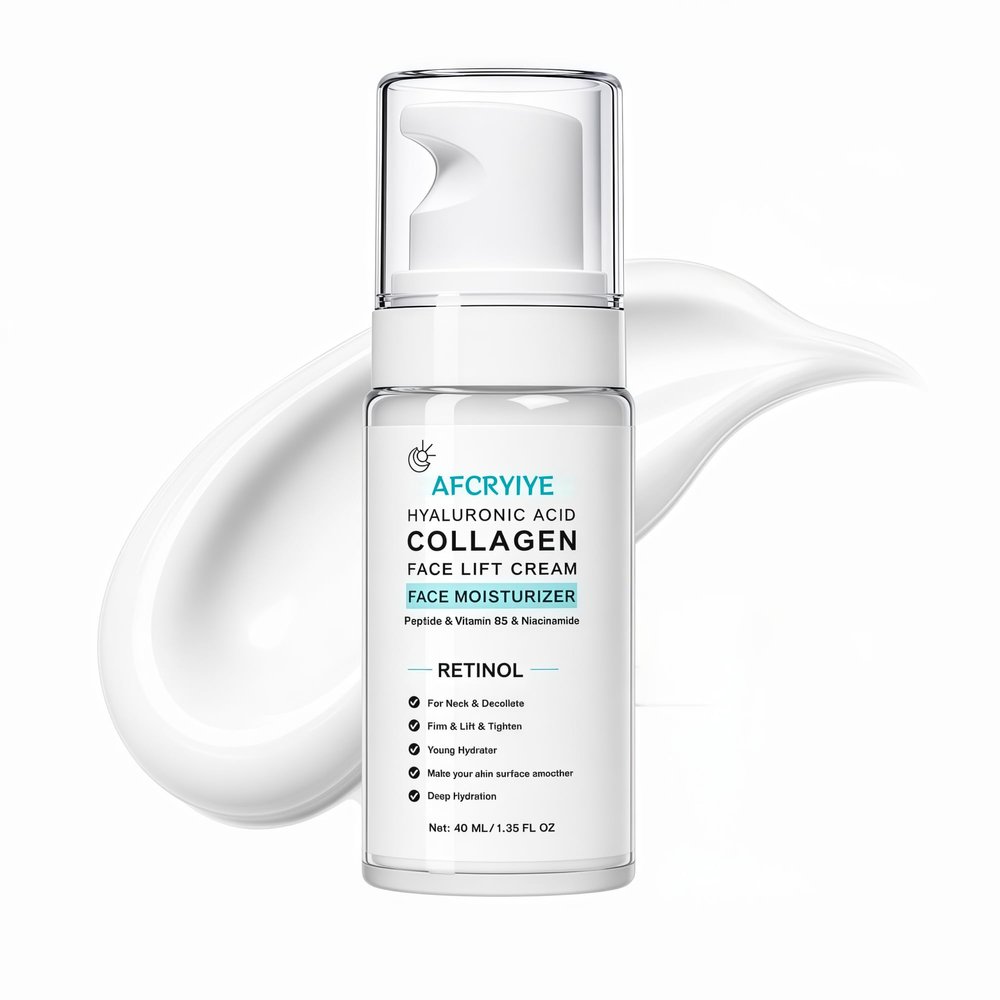 Neck Firming Cream with Retinol & Peptides | 6-in-1 Anti-Aging Moisturizer | Tighten & Lift Face & Neck | Fast-Absorbing, Smooths Visible Lines | Perfect Valentine's Day Gift for Her, 40ml